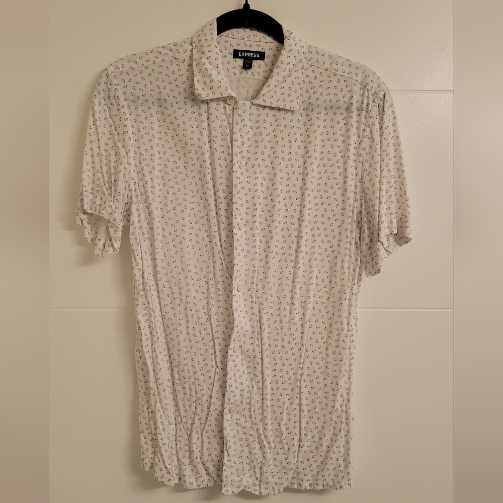 Express Abstract Rayon Short Sleeve - XS
